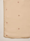 Beige Pure Cotton Floral & Mirror Embroidered A-Line Kurta Trouser With Dupatta