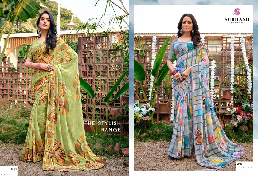 Prakruti-16: Georgette Printed Sarees