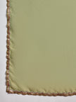 Green Organza Solid With Embellished Lace Saree with Unstitched Fancy Blouse