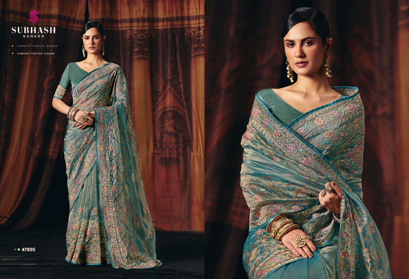 Nyassa-16 : Fancy Designer Saree with Designer Blouse