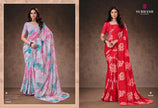 Prakruti-17 : Premium Georgette Saree with Digital Floral Print & Georgette Printed Blouse