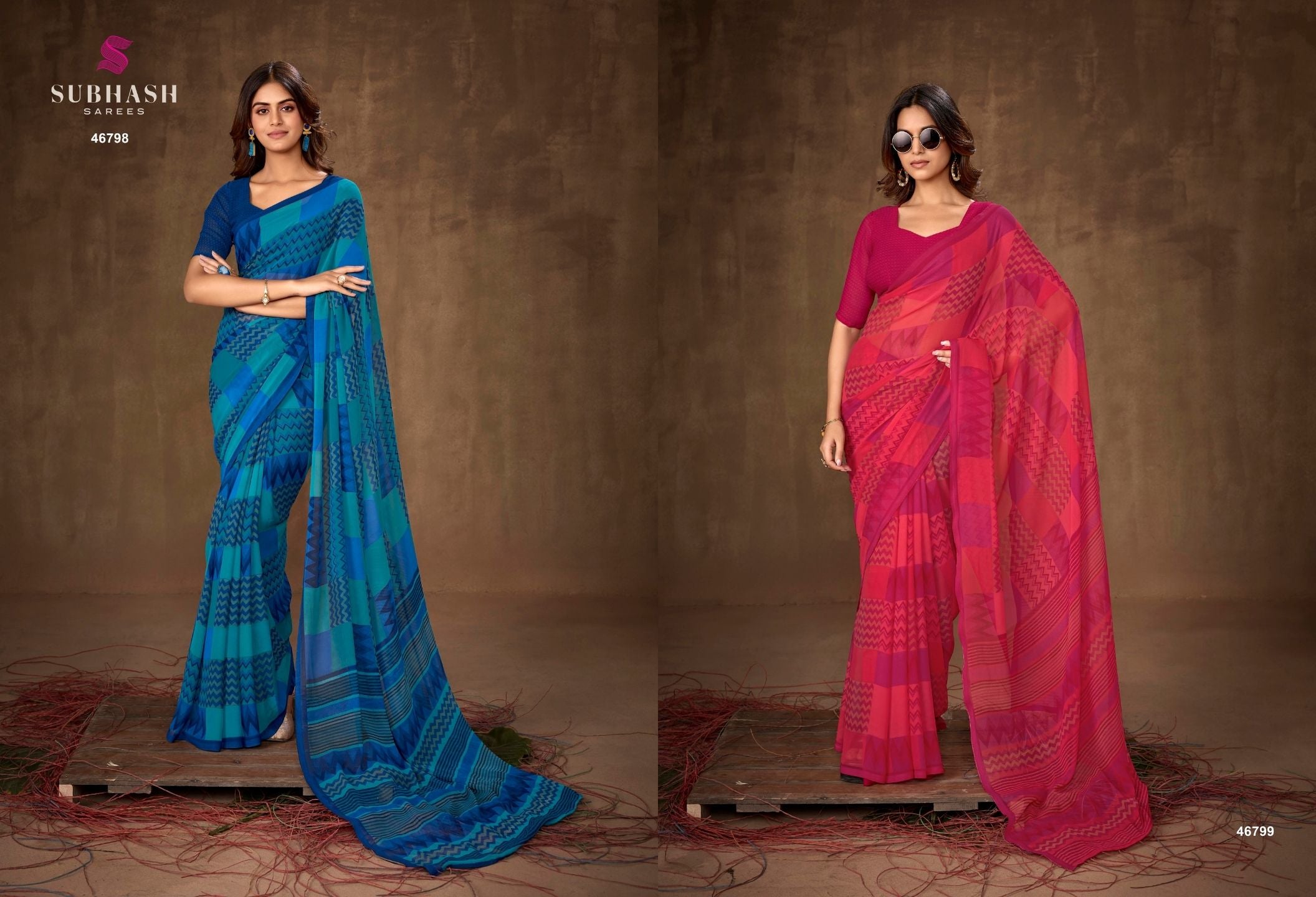 Homemaker-20 : Light Weight Georgette Printed Saree with Printed Blouse