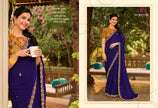 Saathiya: Chiffon Organza Designer Embroidered Sarees with Tusser Silk Blouse