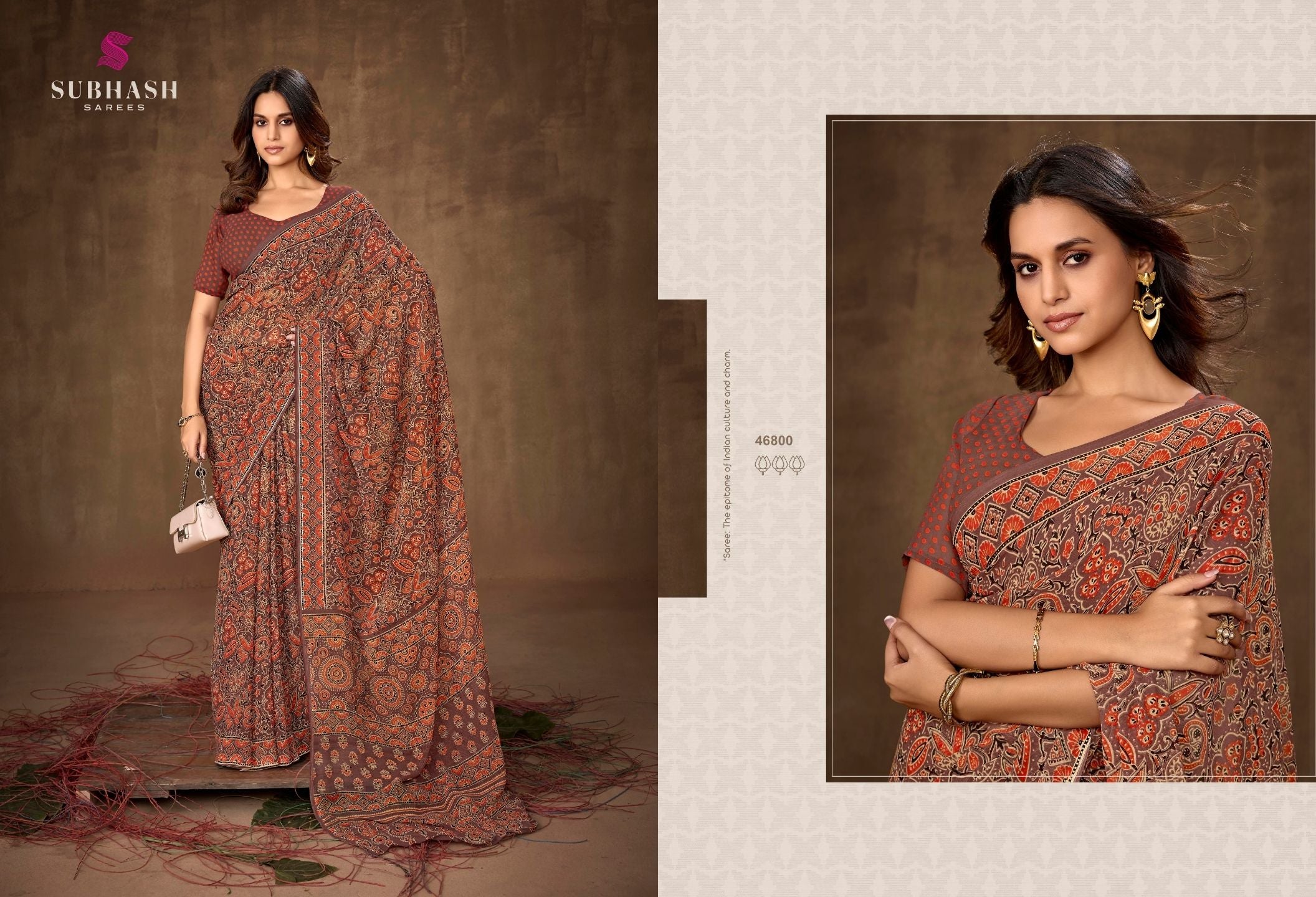 Homemaker-20 : Light Weight Georgette Printed Saree with Printed Blouse