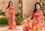 Gardenia-27 : Premium Georgette Digital Floral Print Saree with Premium Georgette Blouse
