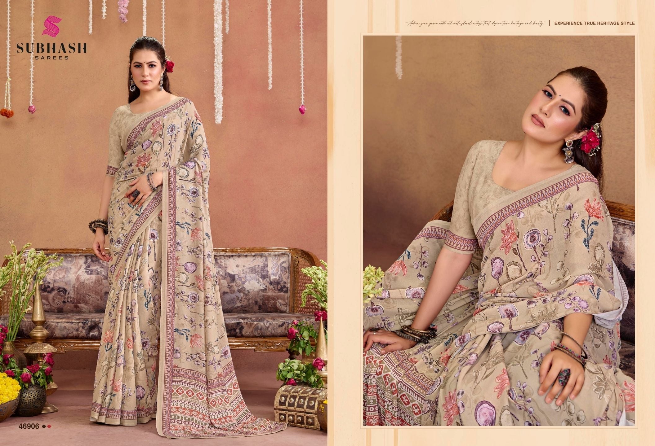 Suhani-16 : Georgette Printed Saree with Georgette Printed Blouse