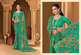 Ruchika : Georgette Printed Saree with Designer Border & Georgette Blouse