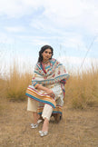 Multi Pure Cotton Ajrakh Printed A-Line Kurta Trouser With Dupatta