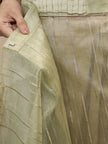 Light Green Organza Ready to Wear with Embroidered Lace Saree with Unstitched Blouse