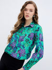 Multi Polyester Printed NA Regular Sleeves Floral Print Tops