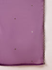 Purple  Silk Blend Embroideried A-Line Kurta Trouser