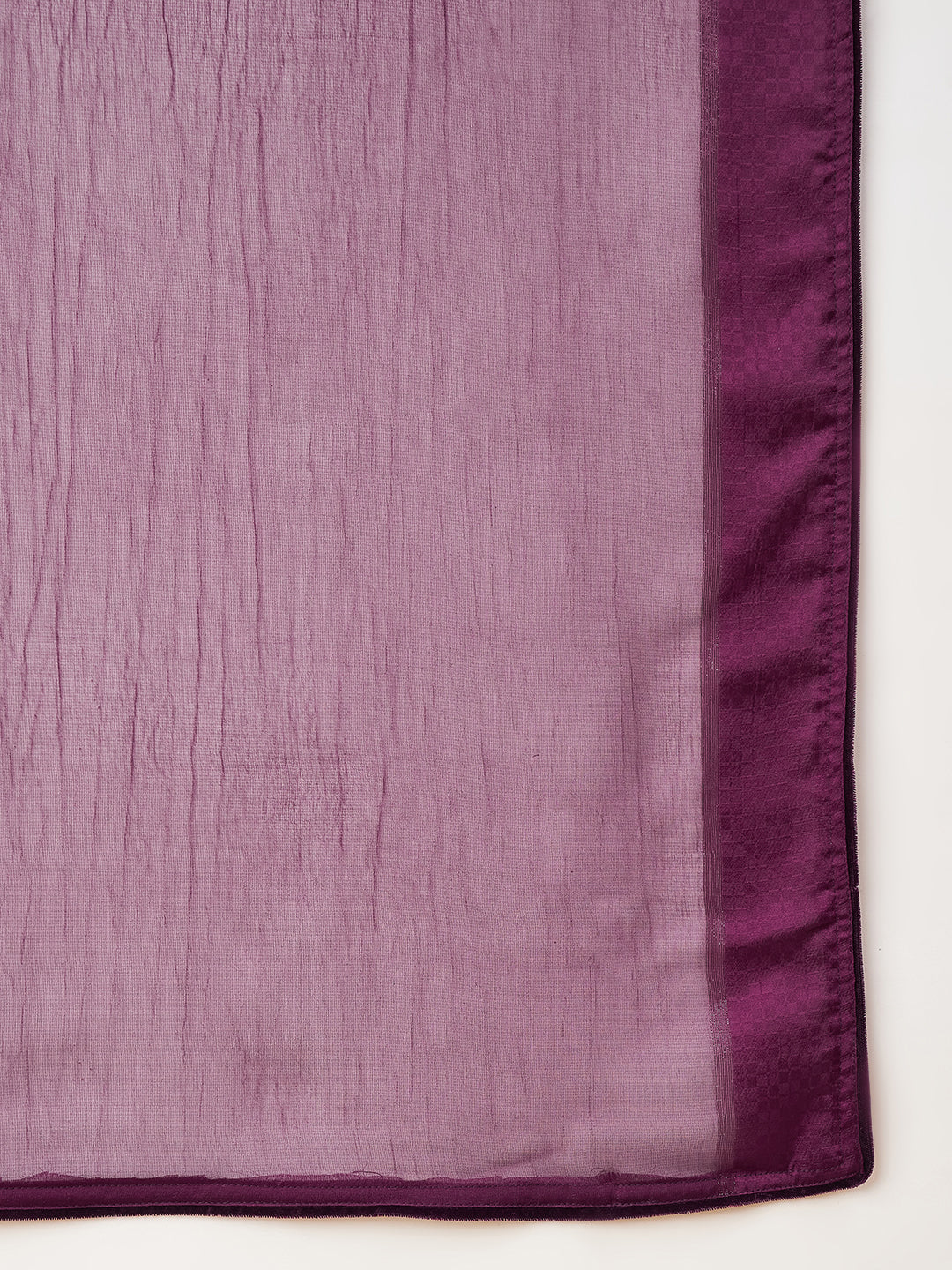 Wine Pure Chiffon Solid  Saree with Unstitched Fancy Blouse