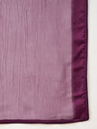 Wine Pure Chiffon Solid  Saree with Unstitched Fancy Blouse