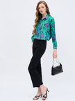 Multi Polyester Printed NA Regular Sleeves Floral Print Tops