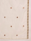 Off White  Silk Blend Embroideried A-Line Kurta Trouser