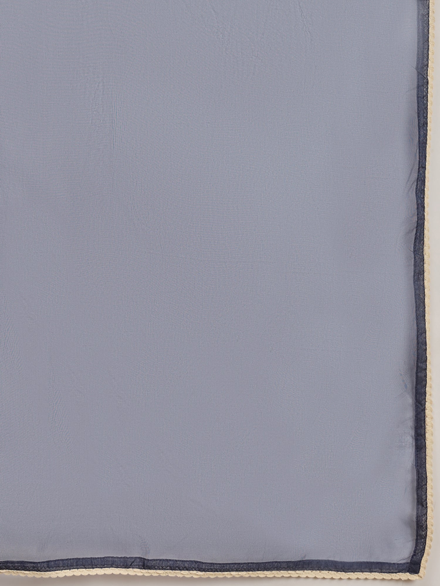 Blue  Chinon Embroideried A-Line Kurta Trouser