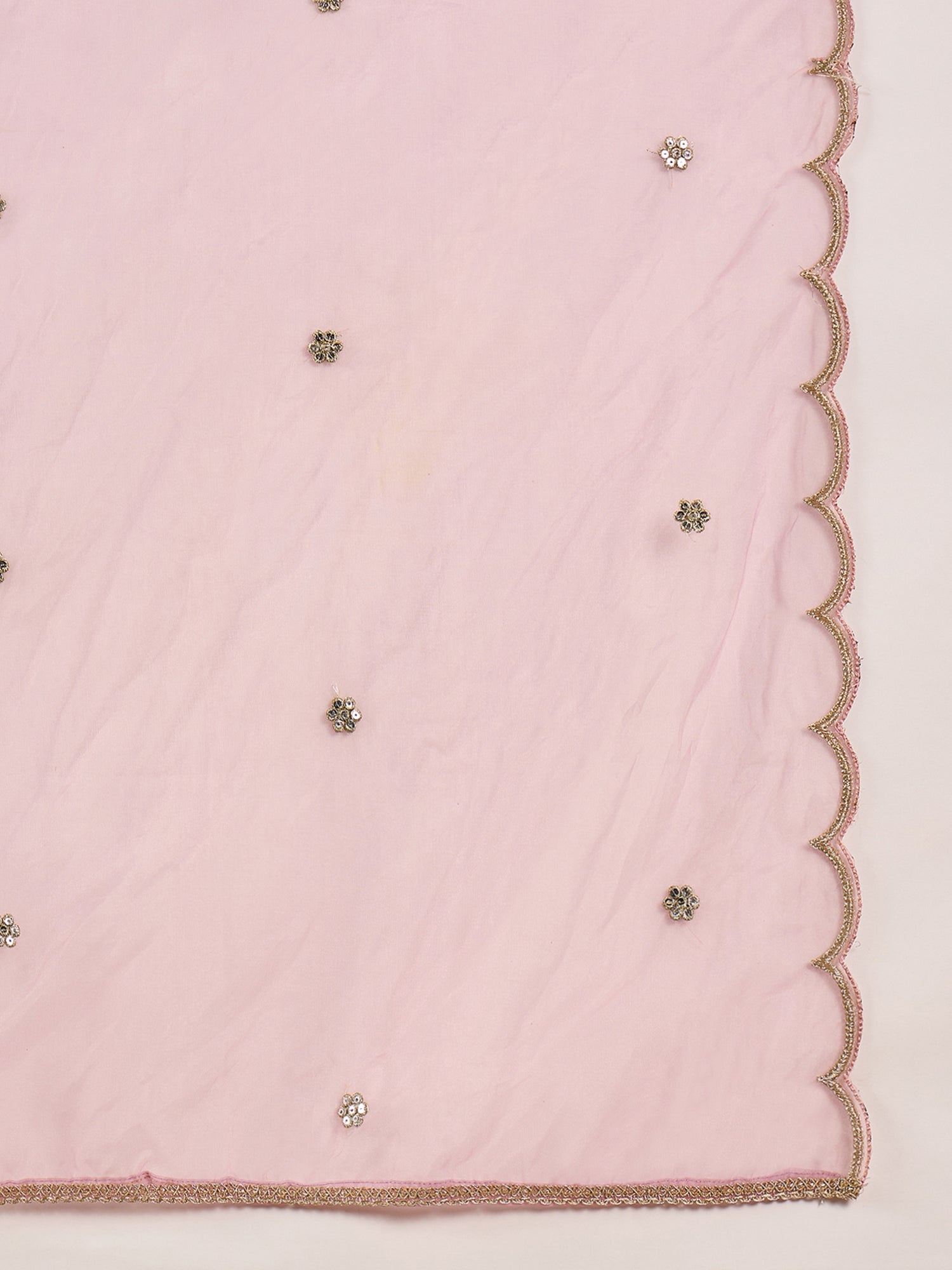 Mauve  Chanderi Silk Embroideried A-Line Kurta Trouser