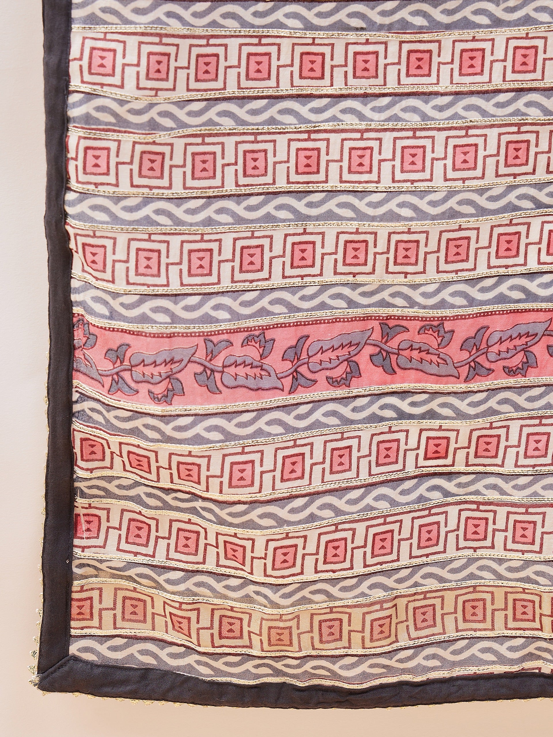 Grey   Pure Cotton  Printed  Anarkali Kurta  Trouser