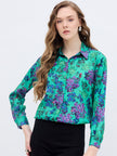 Multi Polyester Printed NA Regular Sleeves Floral Print Tops