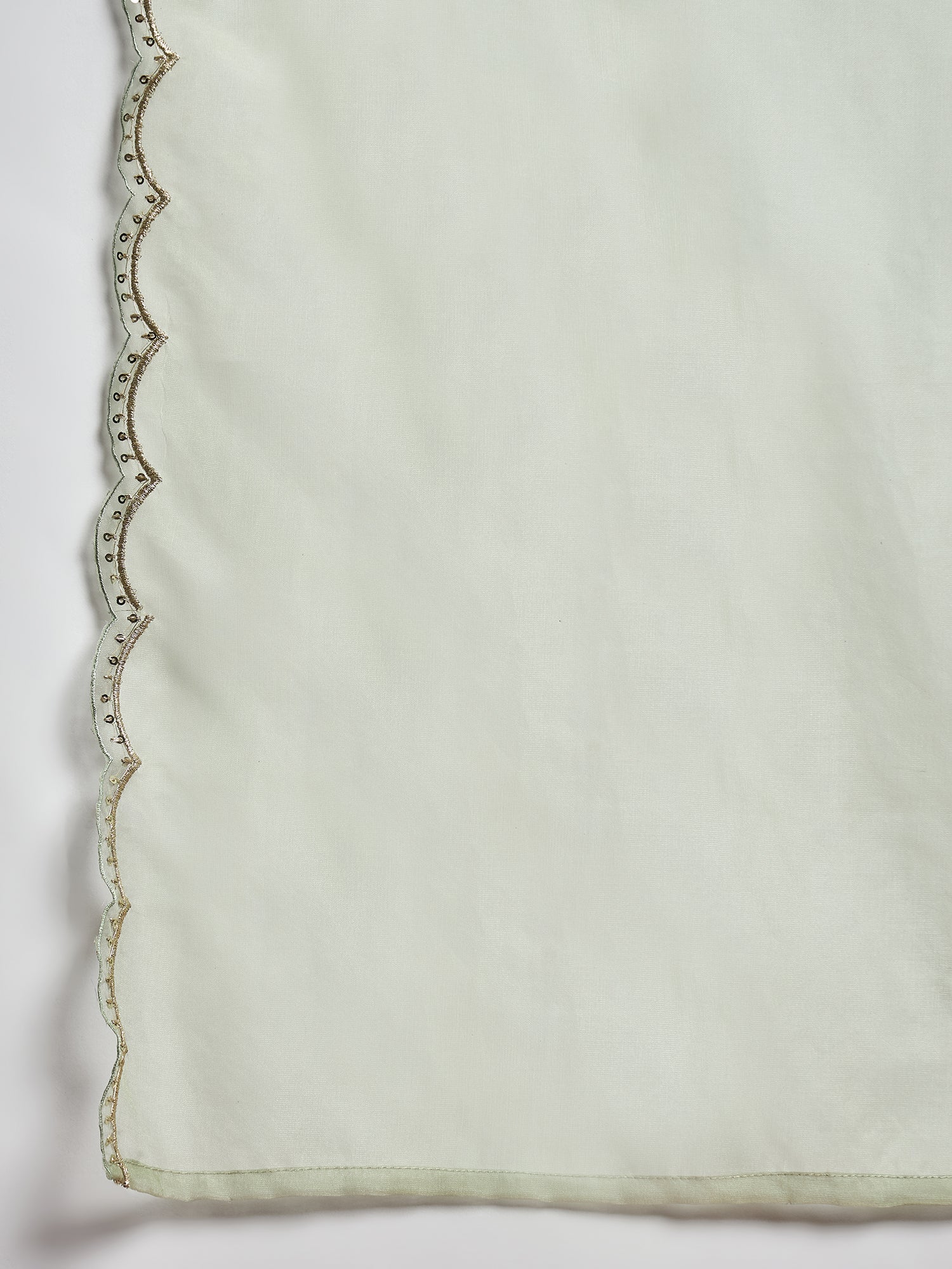 Green  Silk Blend Embroideried A-Line Kurta Trouser